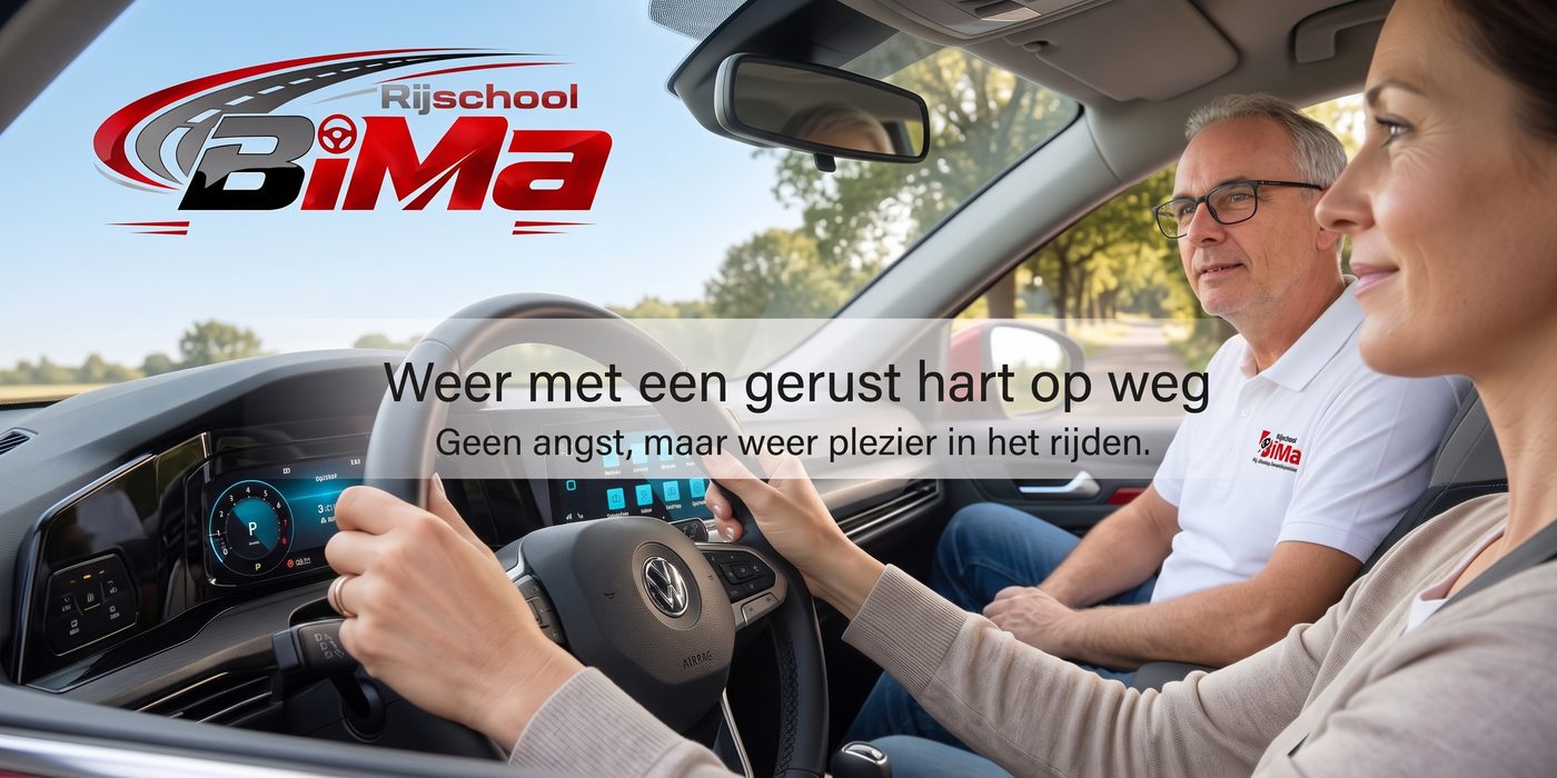 Opfrisles bij Rijschool BiMa: weer met een gerust hart op weg